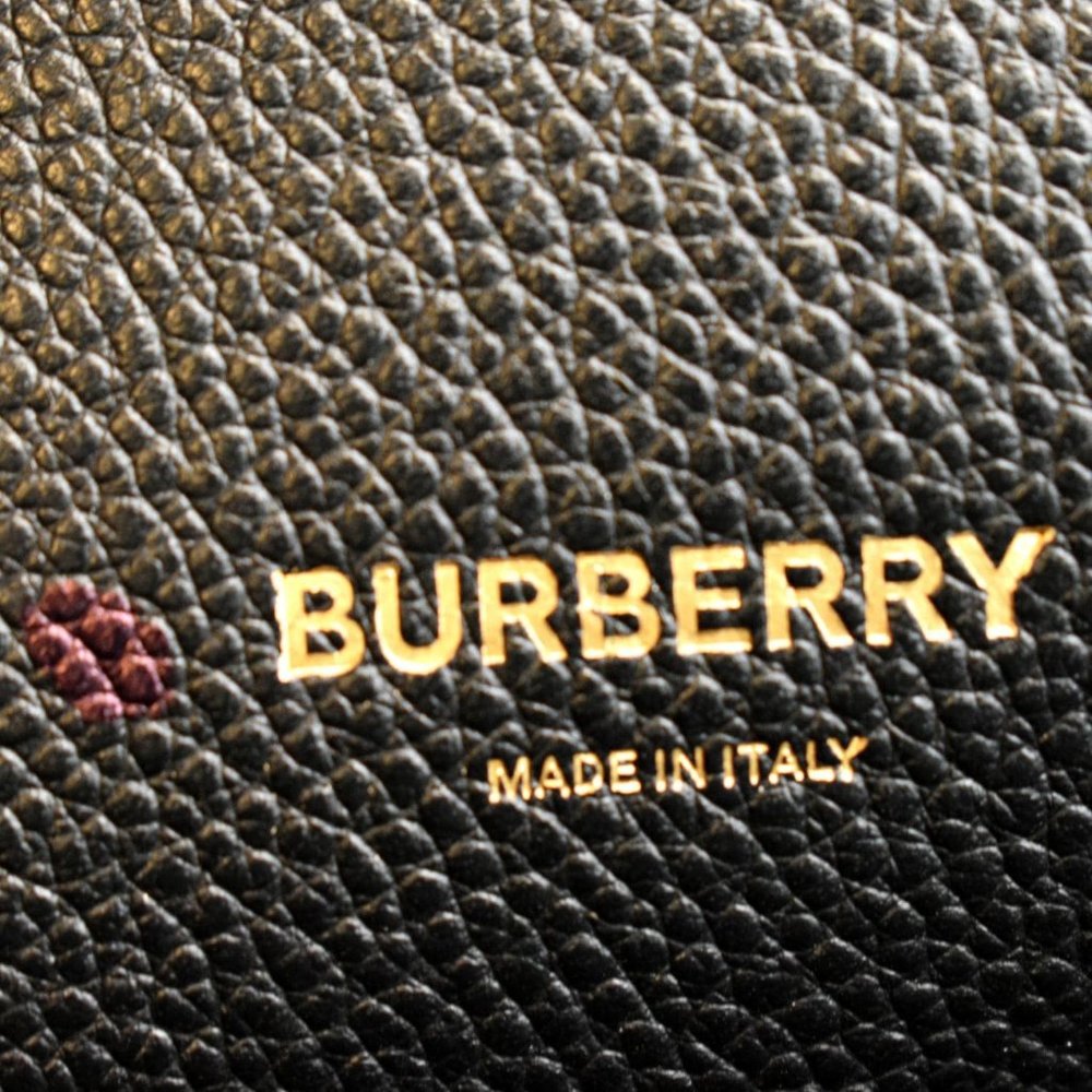 BURBERRY  Title Leather Tote Bag Black - Picture 12 of 13